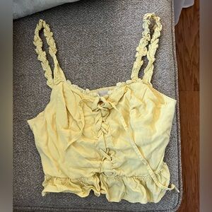 UO - Yellow Lace Top